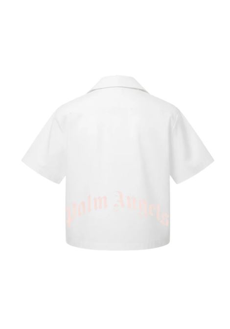 Camicia crop con logo PALM ANGELS | PGGG001S26FAB002002